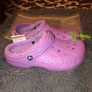 Orchid Baya Lined Crocs